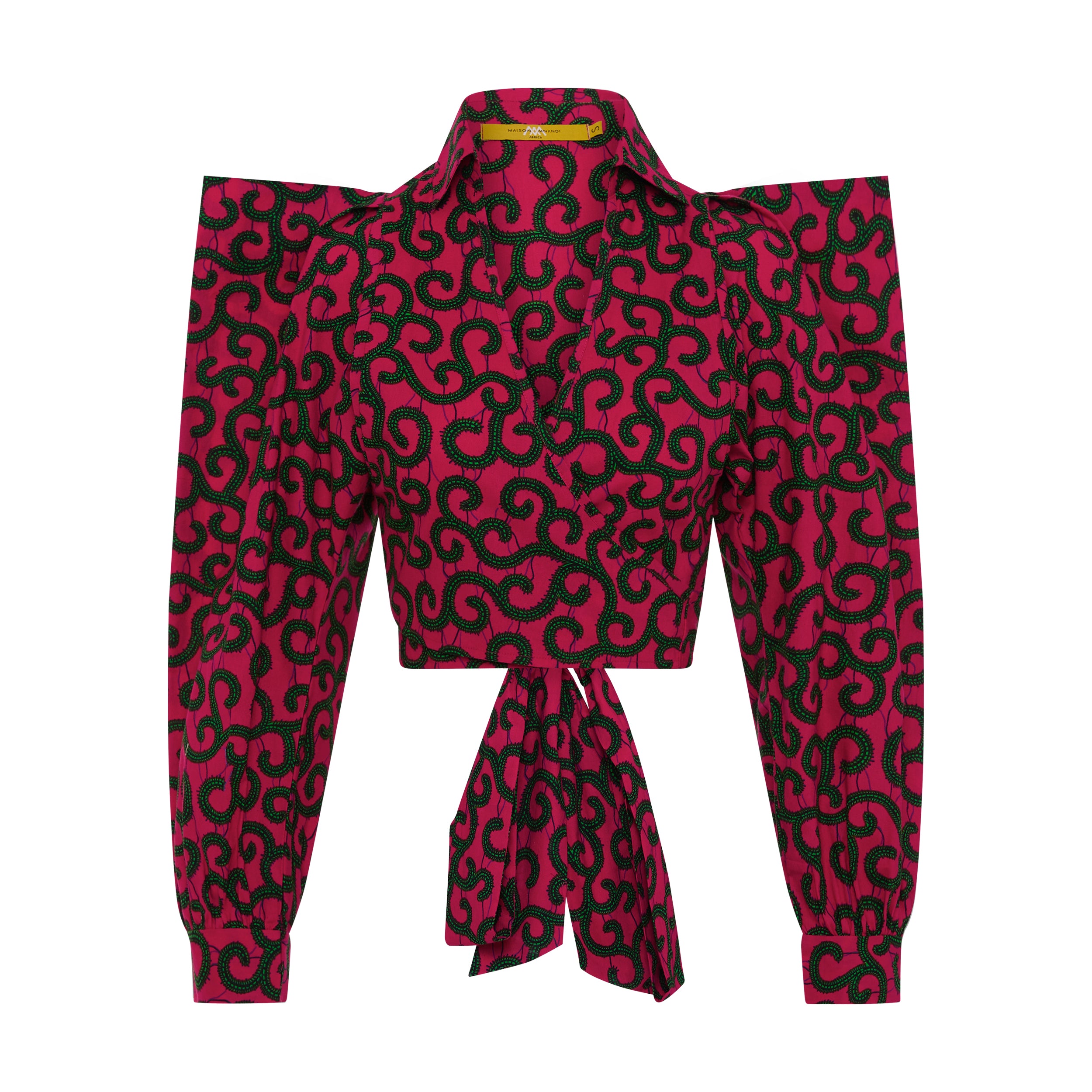 ZAHARA Fuscia Pink Ankara Crop Top