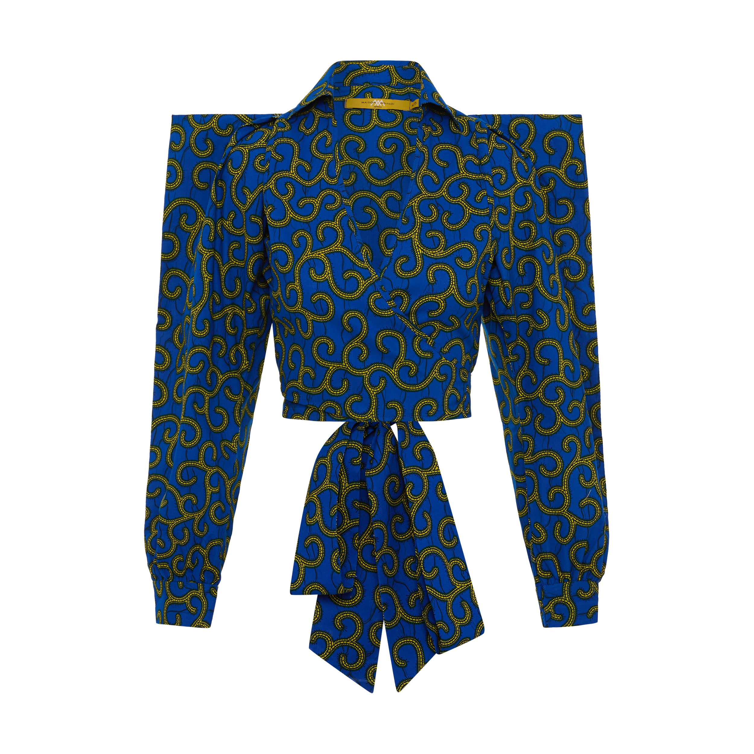 ZAHARA Royal Blue Ankara Crop Top