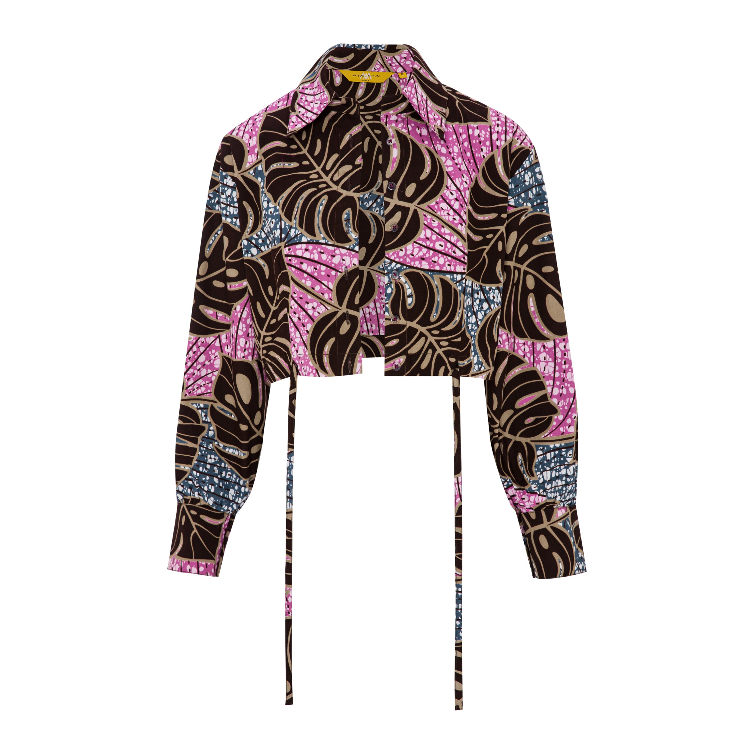 DIJE Tropical Pink Ankara Cropped Jacket