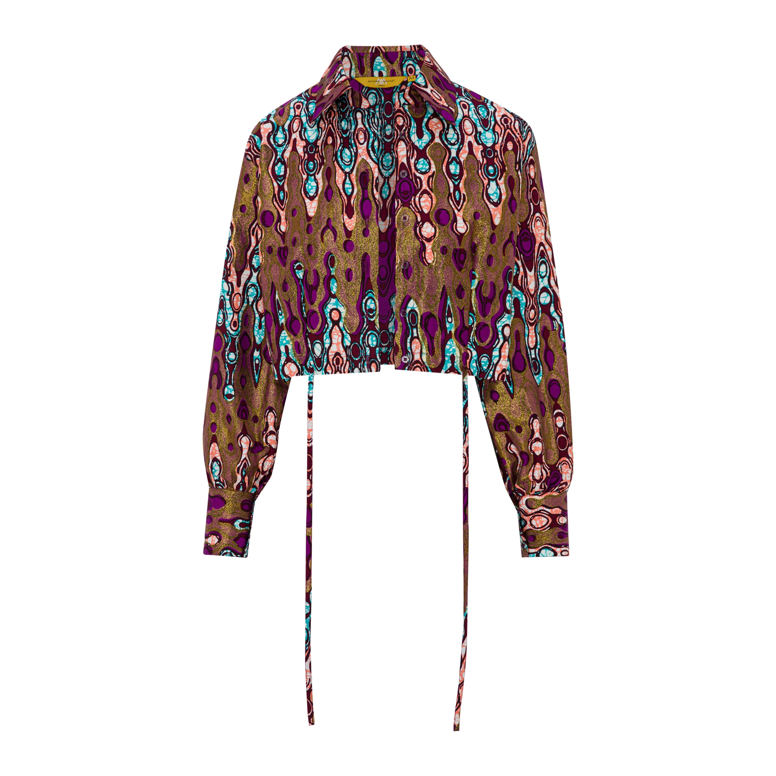 DIJE | Shimmery Purple Ankara Wax Bolero Crop Bolero Crop Jacket