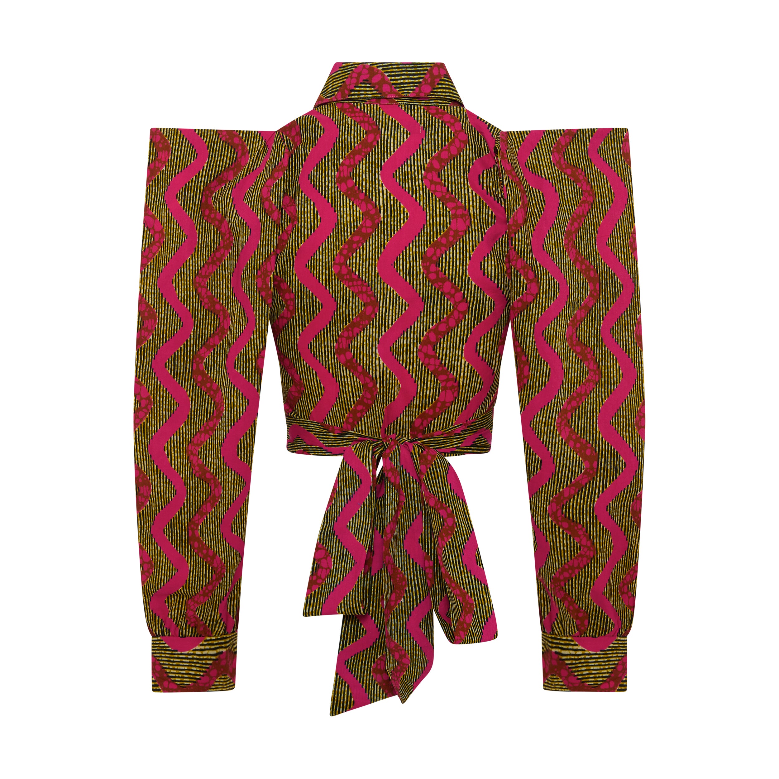 ZAHARA Pink Ankara Crop Top