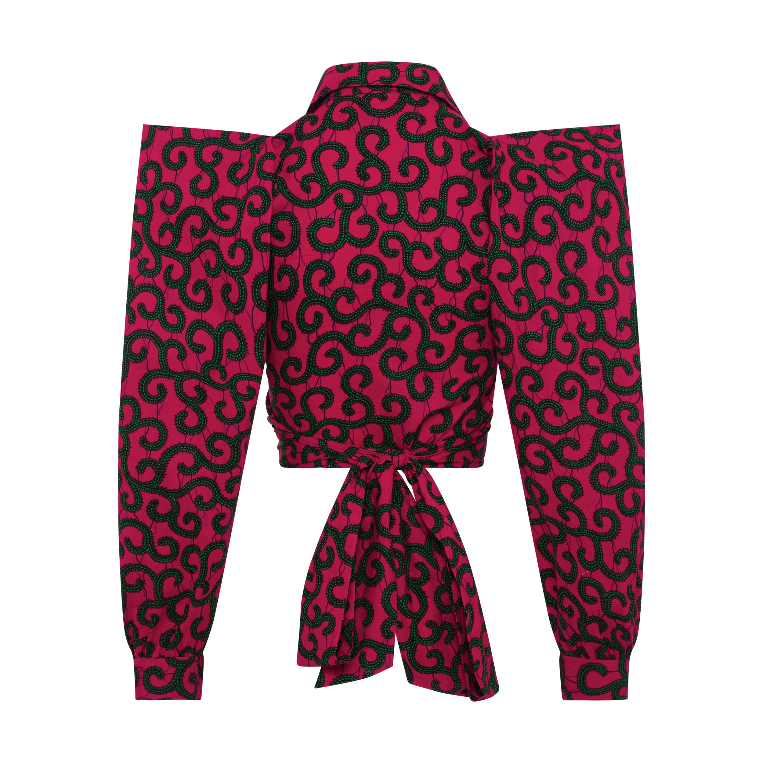 ZAHARA Fuscia Pink Ankara Crop Top