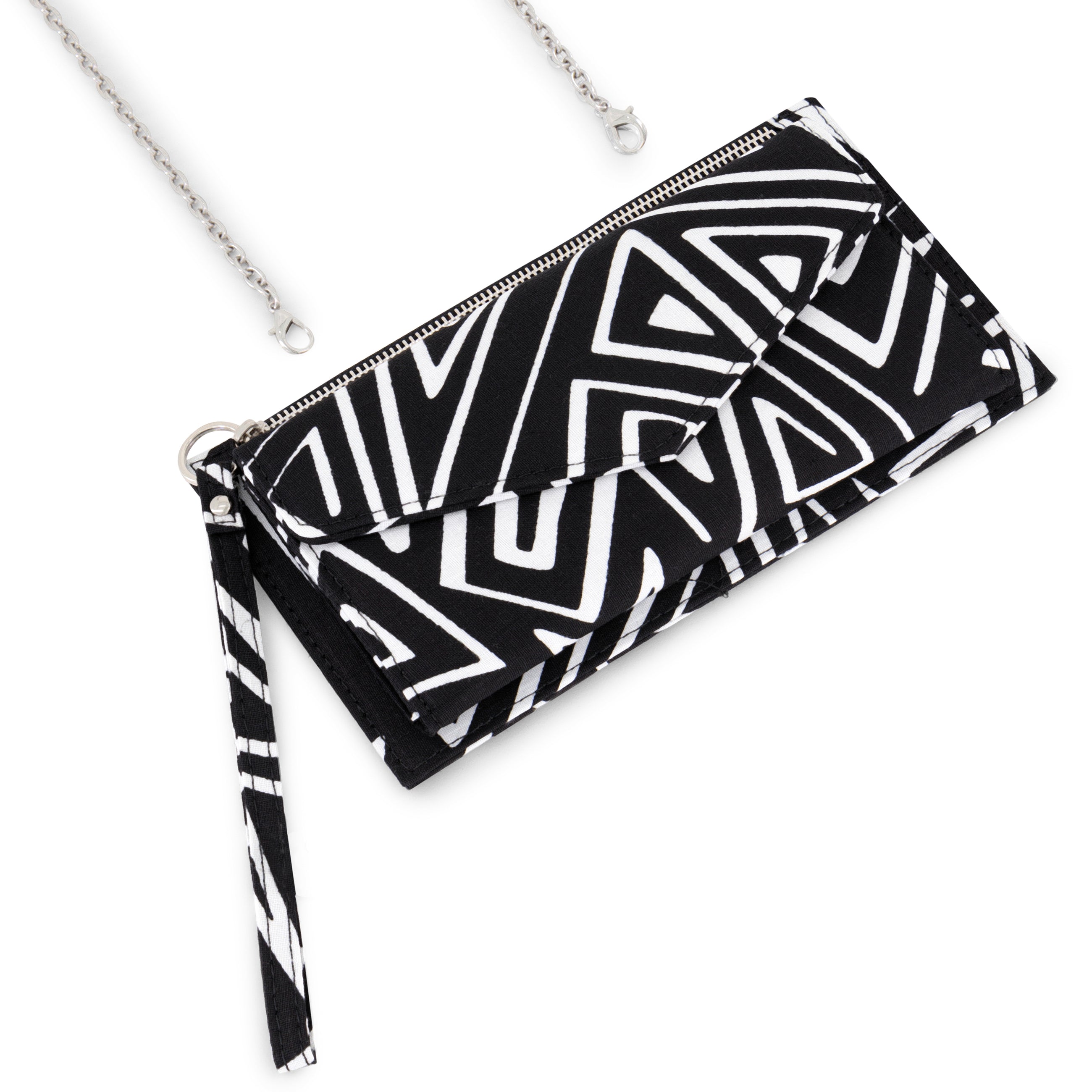 DEKA | Black & White Ankara Wallet