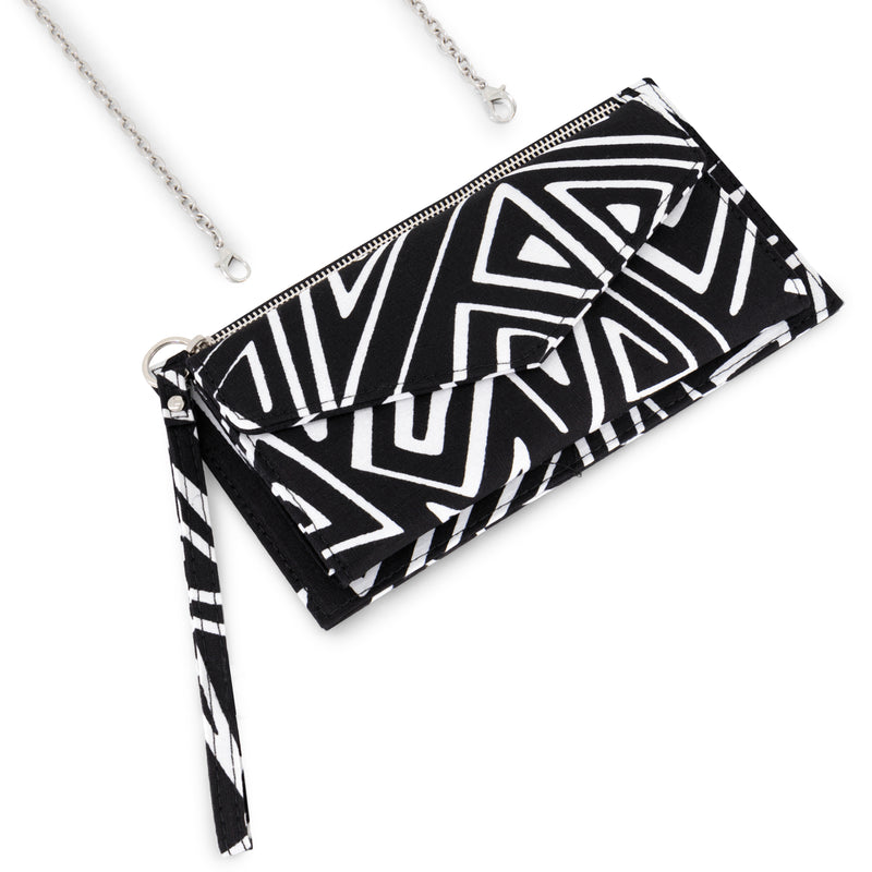 DEKA | Black & White Ankara Wallet