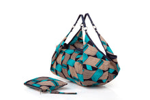 ZOLA | Blue & Beige Ankara Hobo Bag