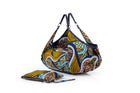 ZOLA | Blue & Golden Yellow Multicolour Ankara Hobo Bag