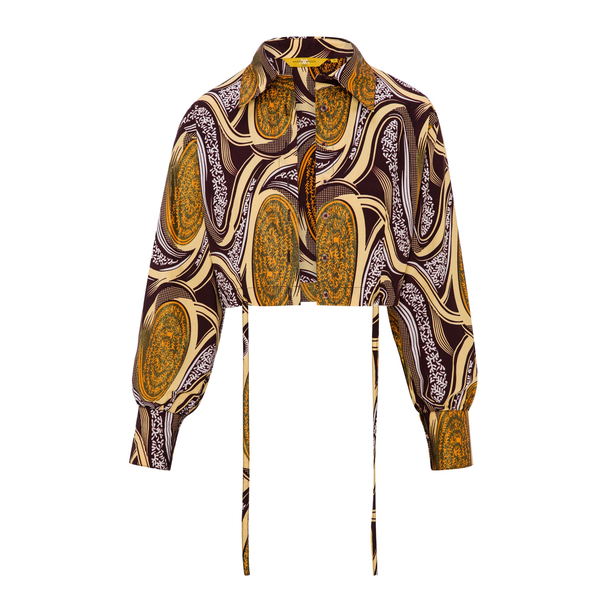 DIJE | Golden Ankara Wax Bolero Crop Jacket