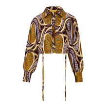 DIJE | Golden Ankara Wax Bolero Crop Jacket