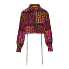 DIJE | Pink & Blue Ankara Bolero Crop Jacket