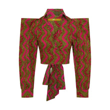 ZAHARA Pink Ankara Crop Top