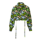 DIJE | Shimmery Green Ankara Wax Bolero Crop Jacket