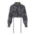 DIJE | Black & White Ankara Bolero Crop Jacket