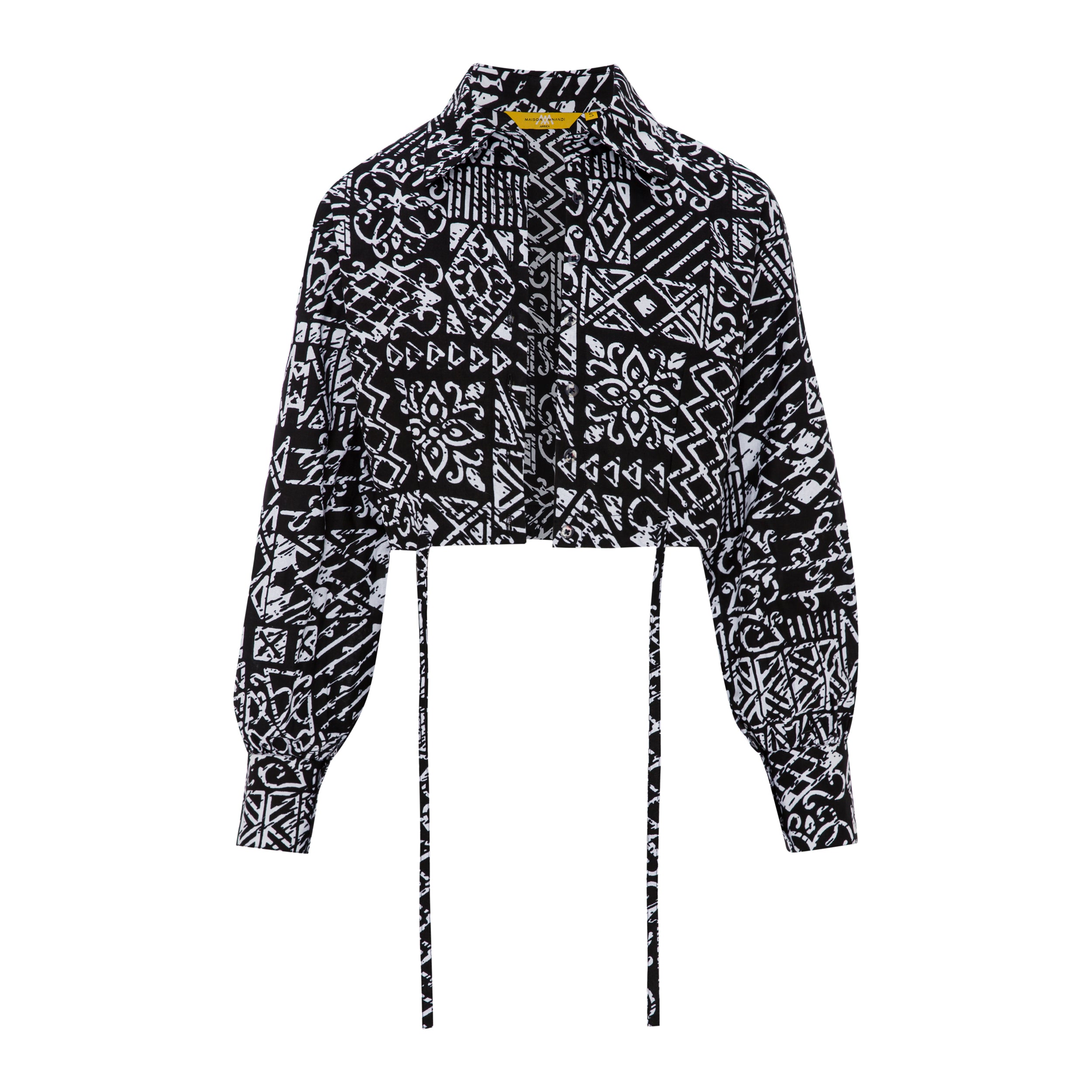 DIJE | Black & White Ankara Bolero Crop Jacket