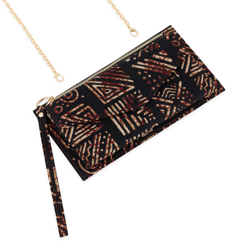 DEKA | Black & Brown Ankara Wallet