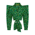 ZAHARA Emerald Green Ankara Crop Top