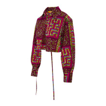 DIJE | Pink & Blue Ankara Bolero Crop Jacket