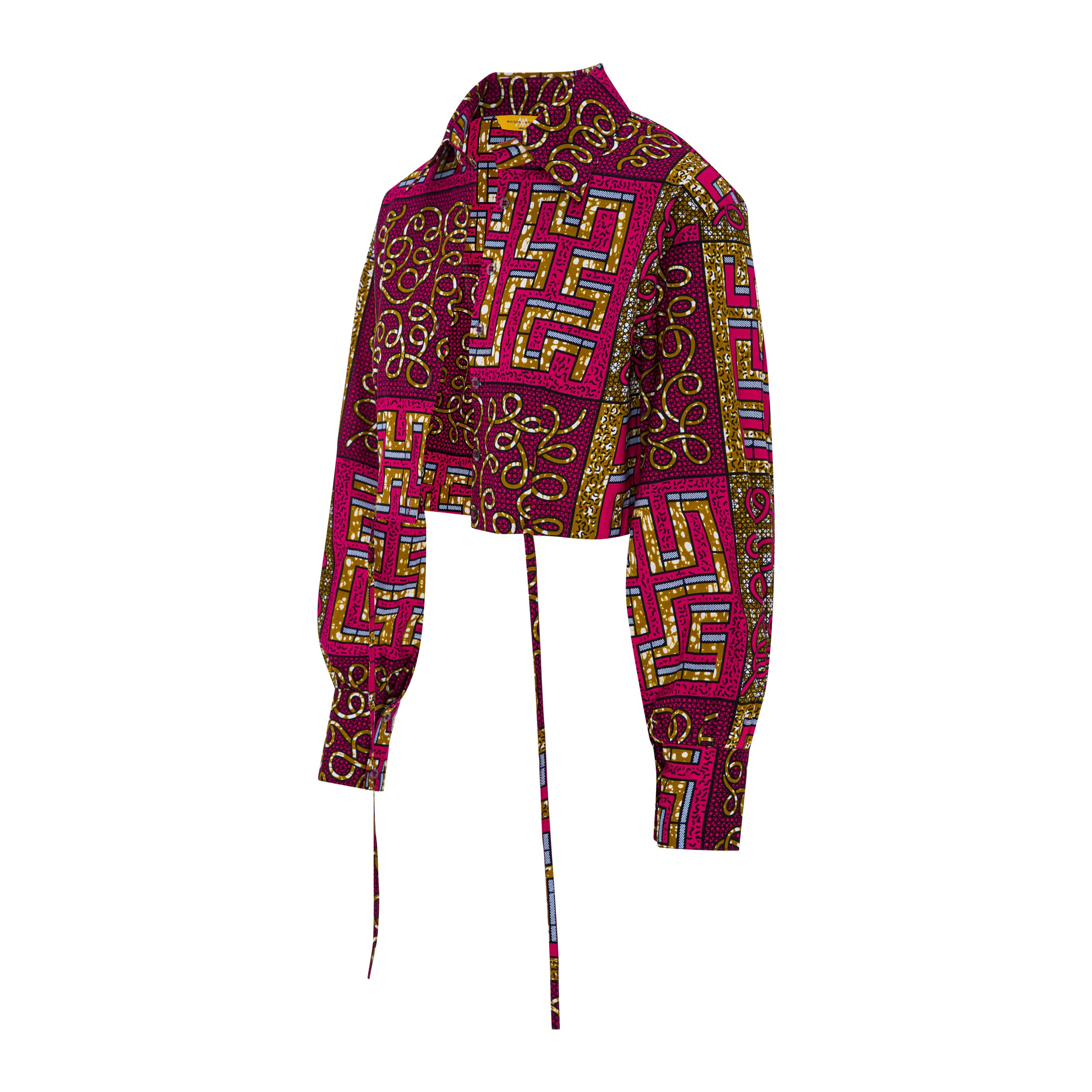 DIJE | Pink & Blue Ankara Bolero Crop Jacket