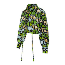 DIJE | Shimmery Green Ankara Wax Bolero Crop Jacket