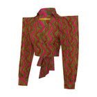 ZAHARA Pink Ankara Crop Top