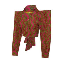 ZAHARA Pink Ankara Crop Top