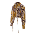 DIJE | Golden Ankara Wax Bolero Crop Jacket