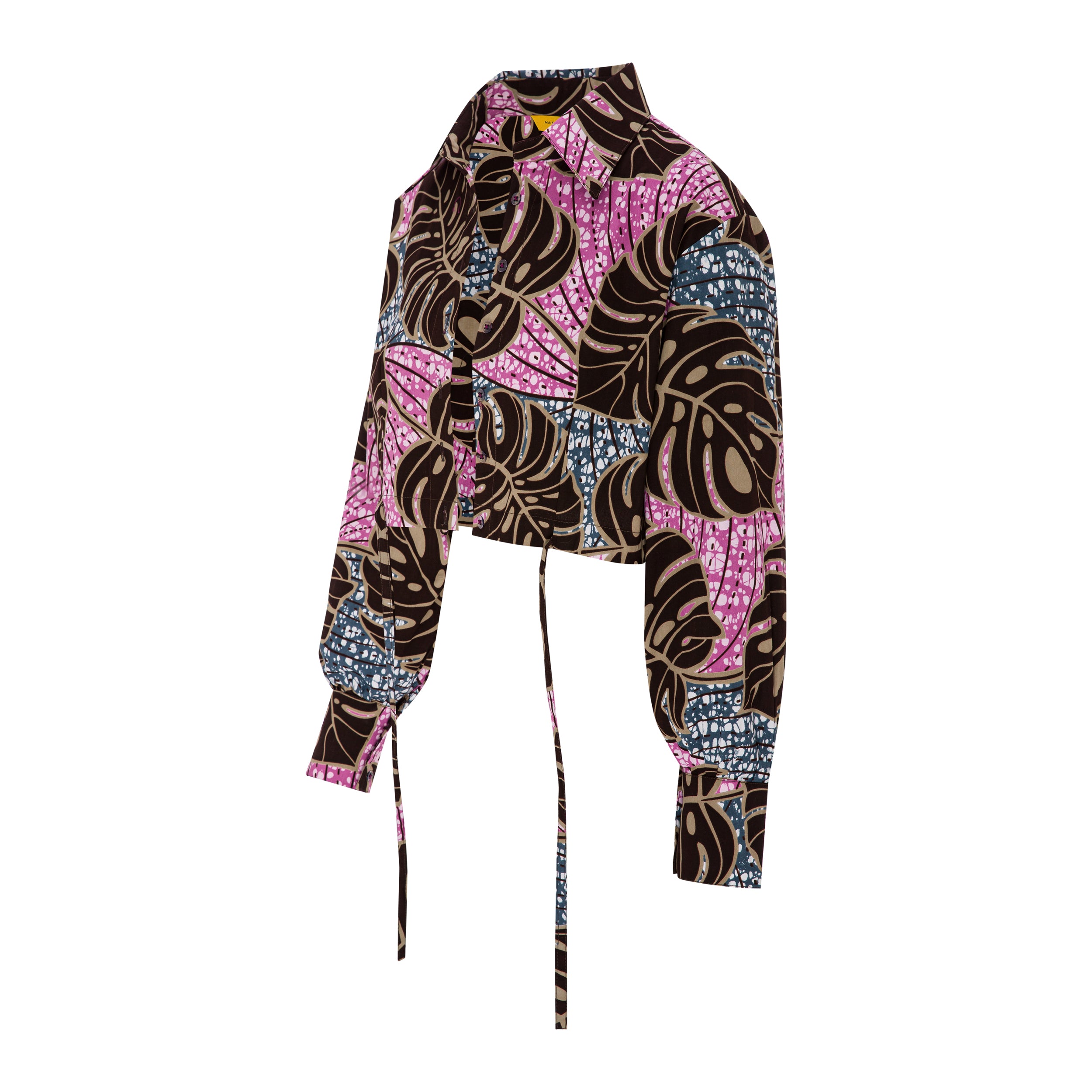 DIJE Tropical Pink Ankara Cropped Jacket