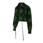 DIJE | Green & Brown Ankara Bolero Crop Jacket