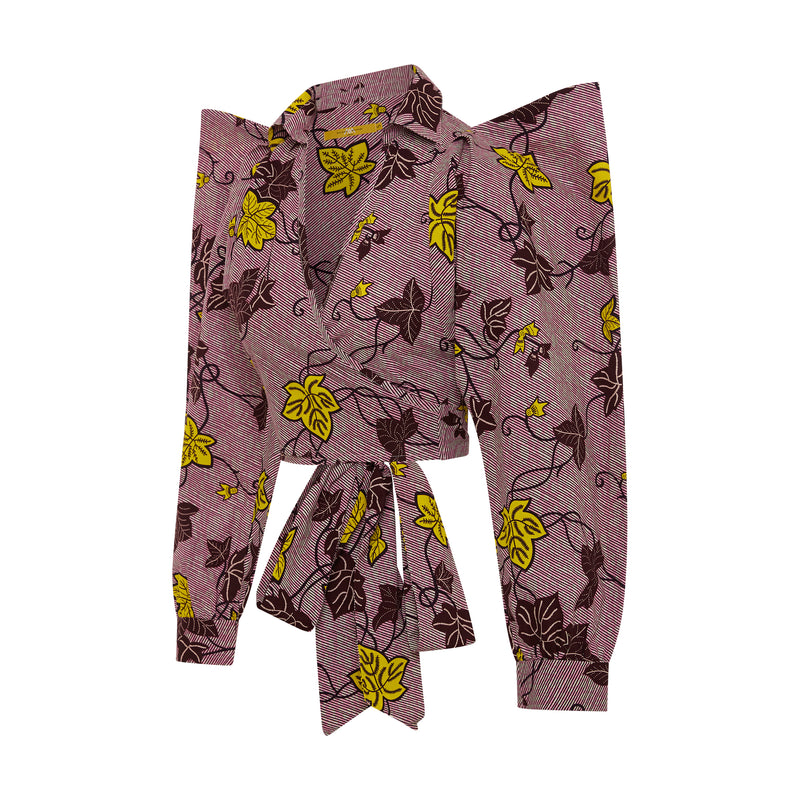 ZAHARA Rose Ankara Crop Top