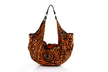 ZOLA | Black & Orange Ankara Hobo Bag
