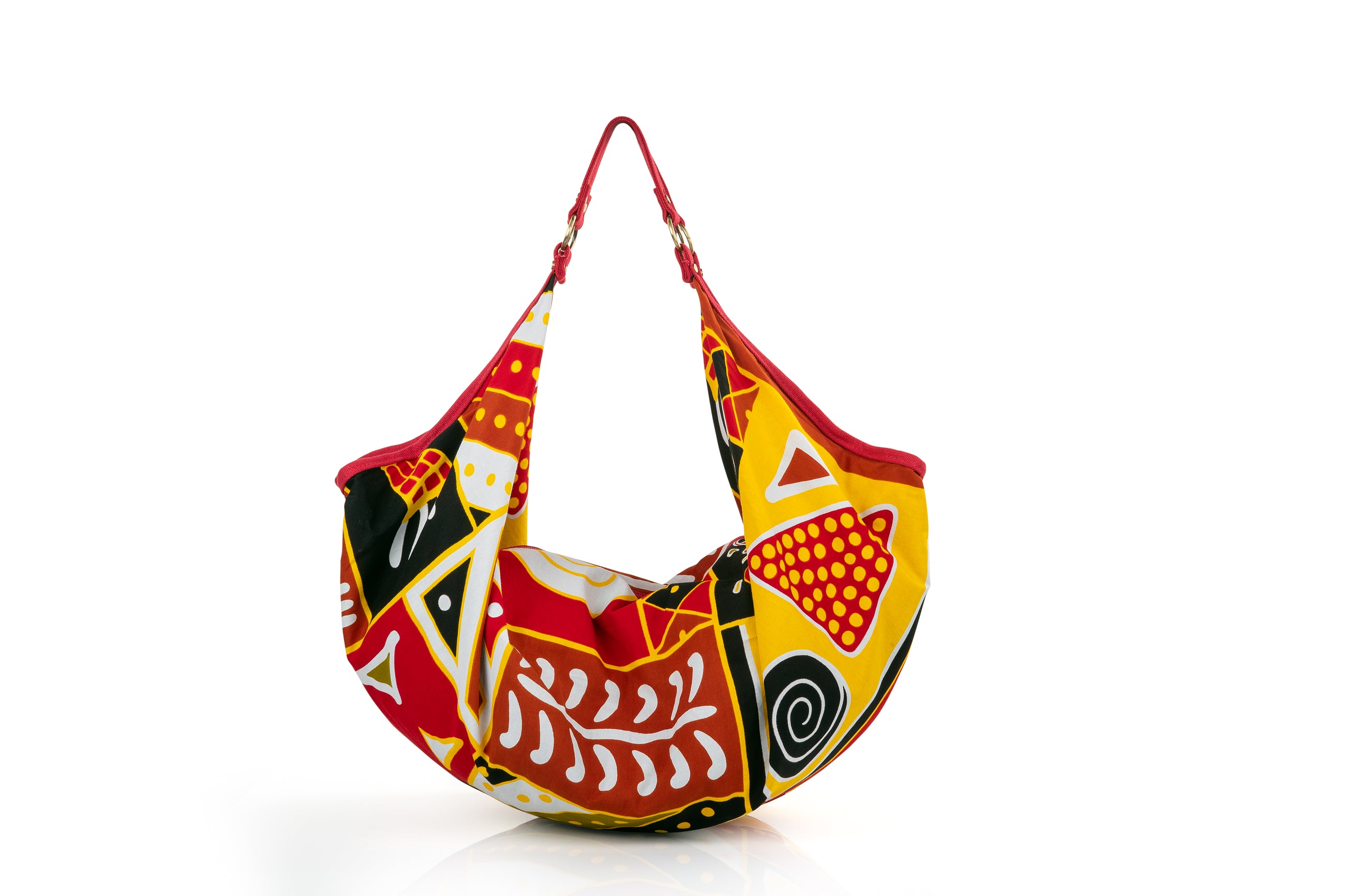 ZOLA | Red & Yellow Multicolour Ankara Hobo Bag