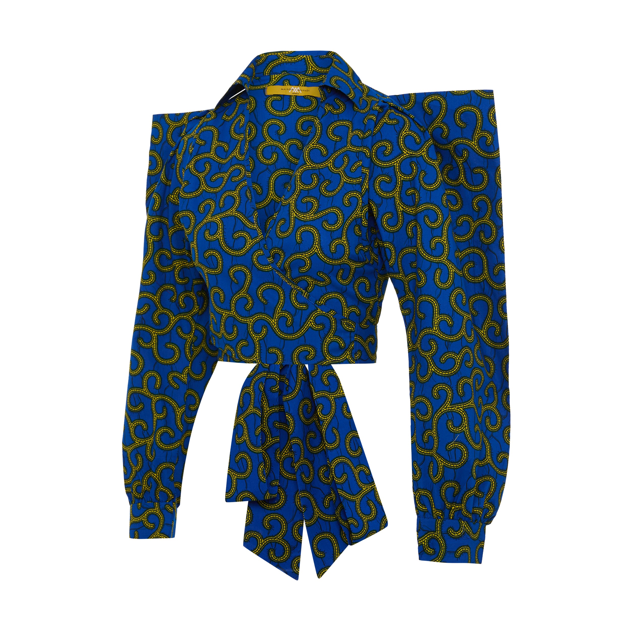 ZAHARA Royal Blue Ankara Crop Top