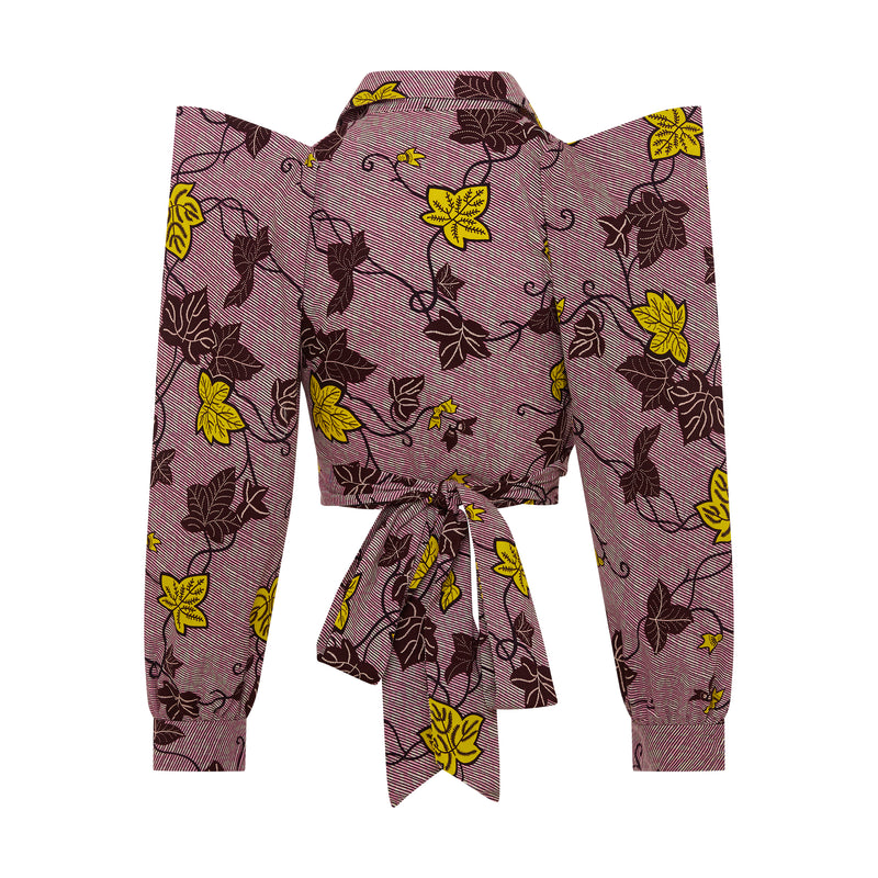 ZAHARA Rose Ankara Crop Top