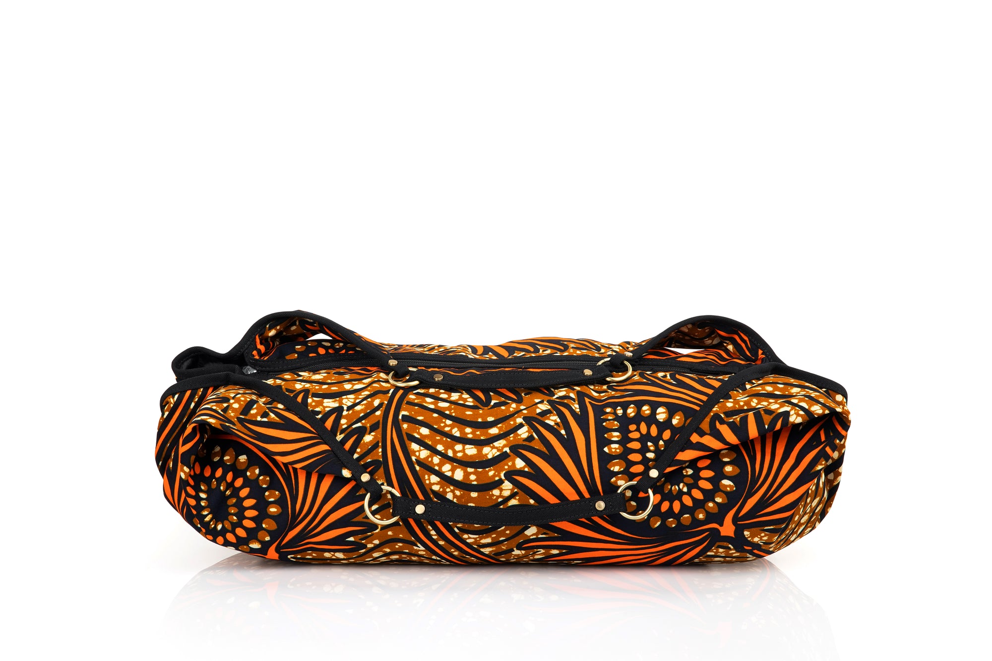 ZOLA | Black & Orange Ankara Hobo Bag
