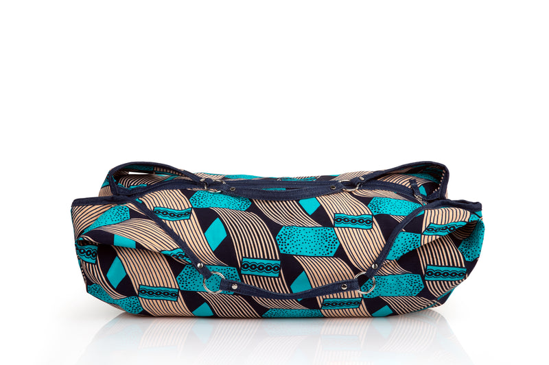 ZOLA | Blue & Beige Ankara Hobo Bag