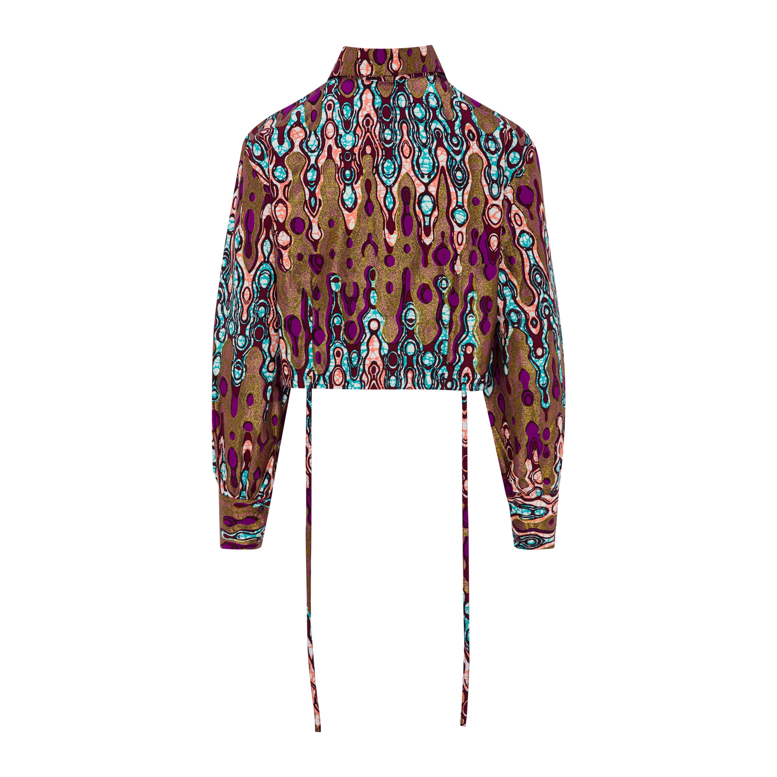 DIJE | Shimmery Purple Ankara Wax Bolero Crop Bolero Crop Jacket