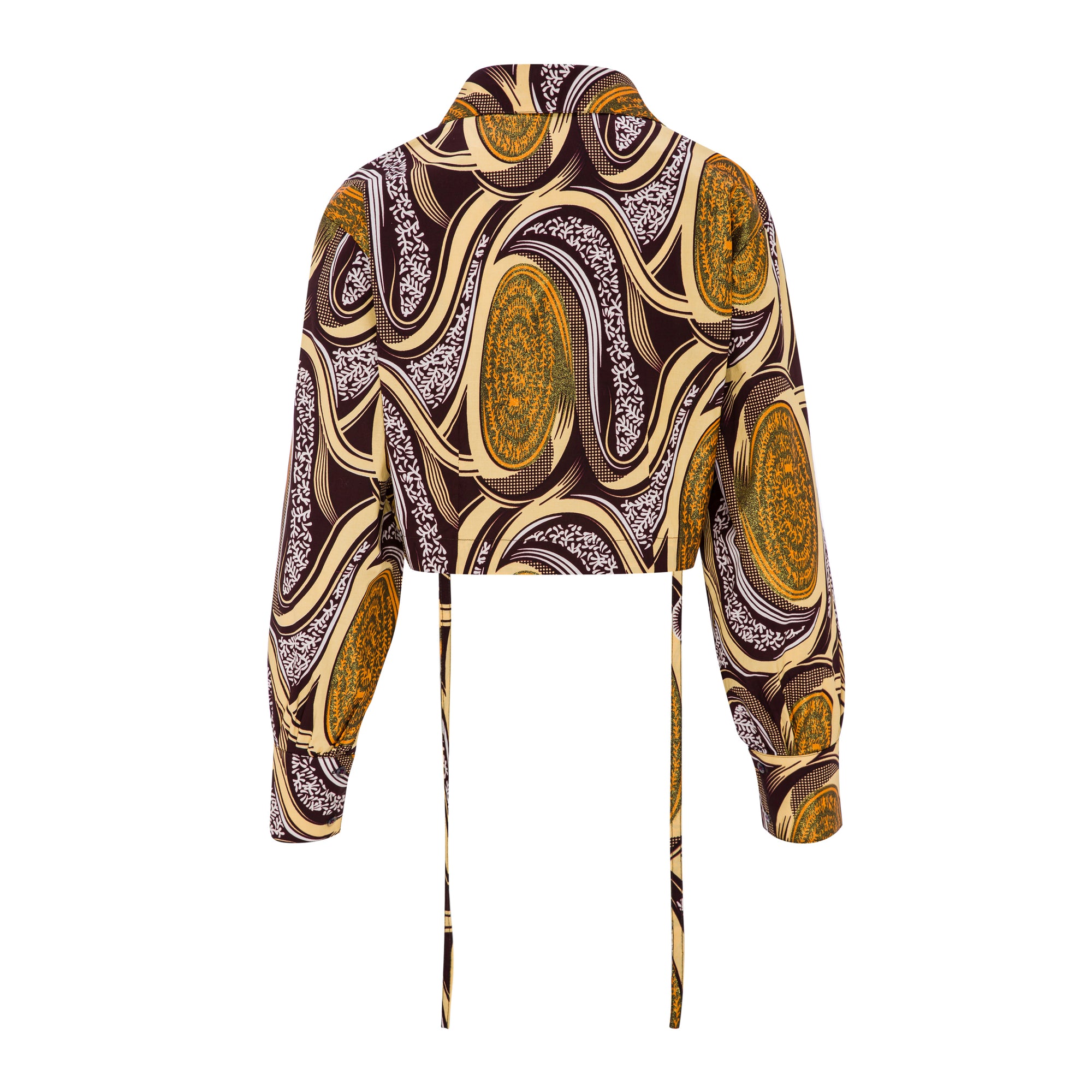 DIJE | Golden Ankara Wax Bolero Crop Jacket
