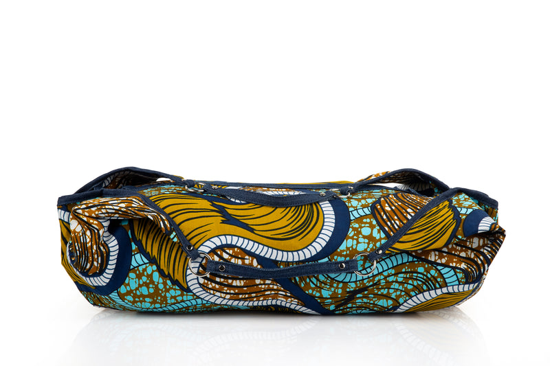 ZOLA | Blue & Golden Yellow Multicolour Ankara Hobo Bag