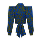ZAHARA Royal Blue Ankara Crop Top