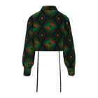 DIJE | Green & Brown Ankara Bolero Crop Jacket