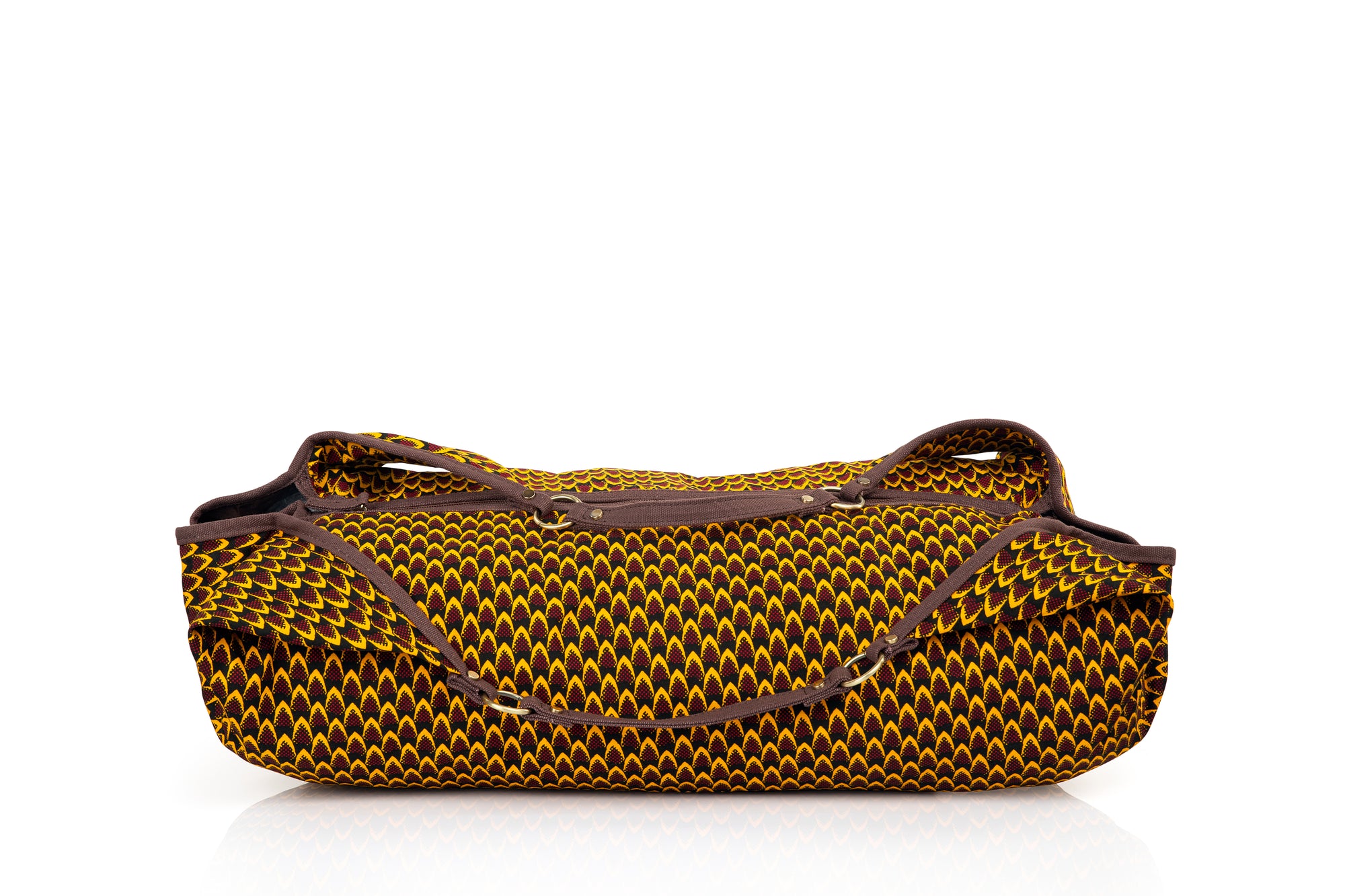 ZOLA | Black & Yellow Pineapple Print Ankara Hobo Bag