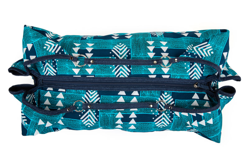 ZOLA | Blue & White Ankara Hobo Bag