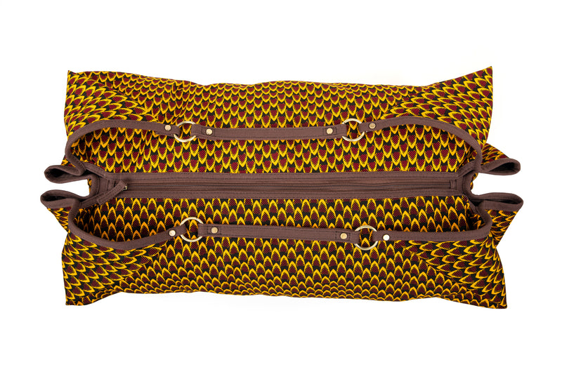 ZOLA | Black & Yellow Pineapple Print Ankara Hobo Bag