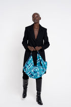 ZOLA | Blue & White Ankara Hobo Bag