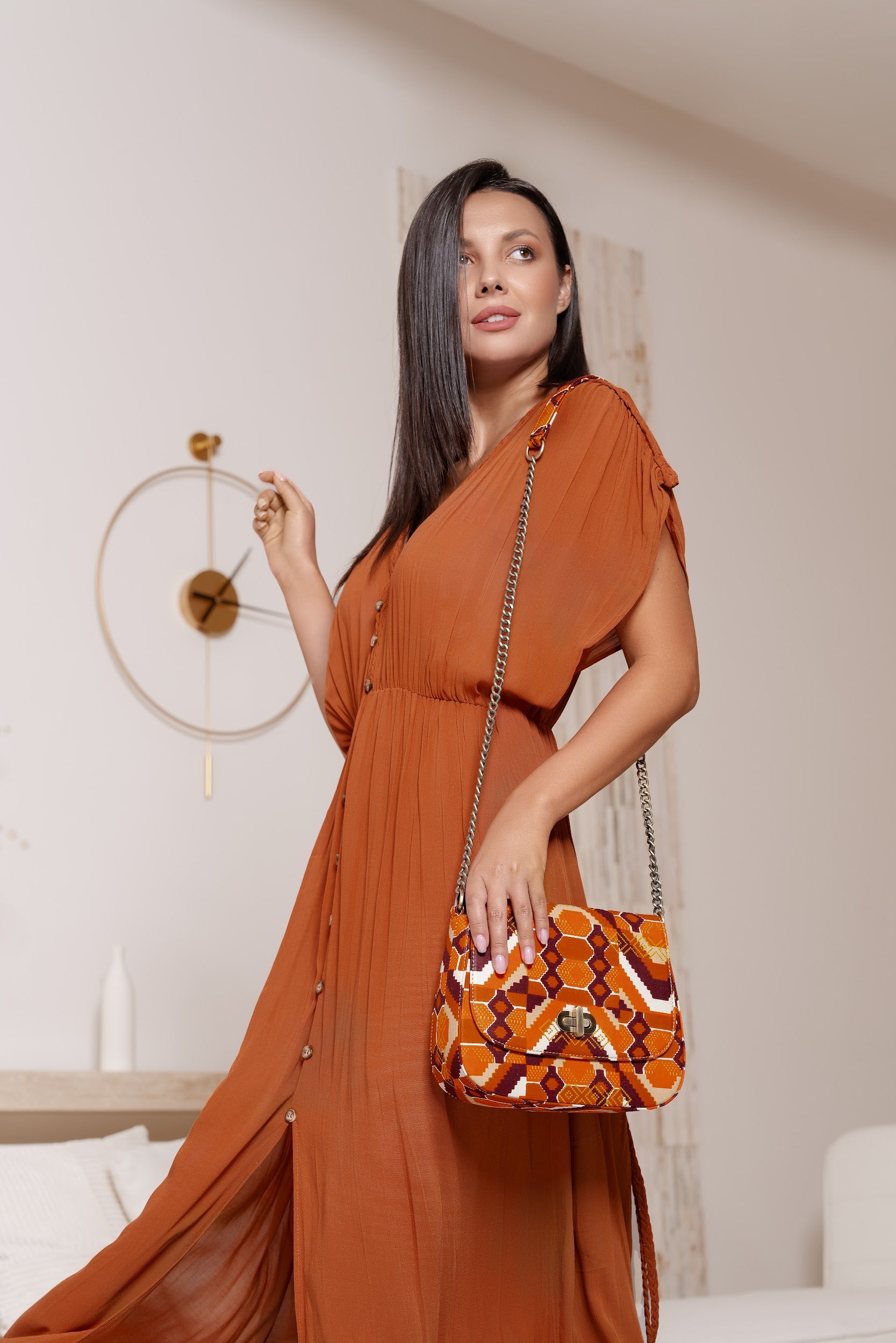 THEMBEKA | Amber Ankara Crossbody Bag