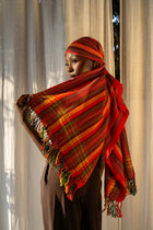 MARA | Red, Orange & Green Kikoy Scarf/Wrap