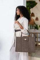 ZVESE | Dark Brown Travel Tote Bag