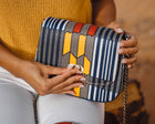 THEMBEKA | Blue Kente Style Ankara Crossbody Bag