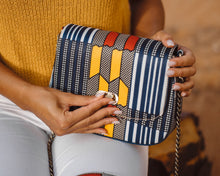 THEMBEKA | Blue Kente Style Ankara Crossbody Bag