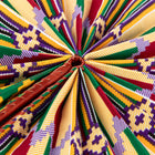 MFRAMA | Green & Purple Multicolour Ankara Folding Hand Fan