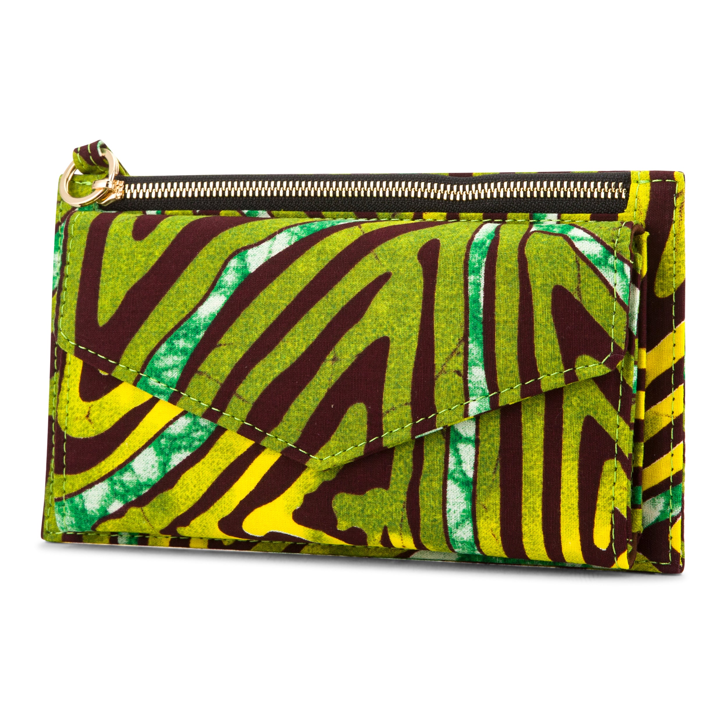 DEKA | Green Multicolour Ankara Wallet